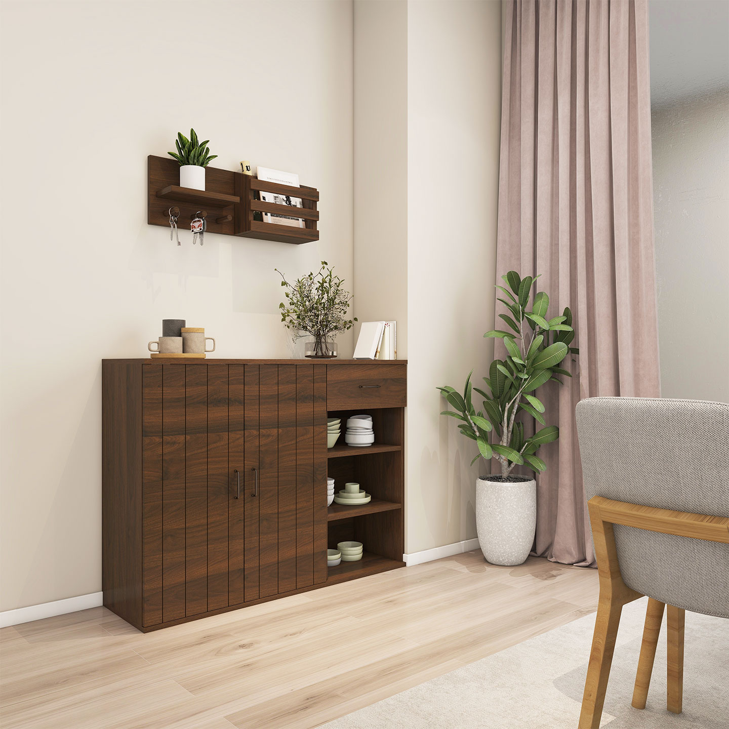 双门单抽餐边柜