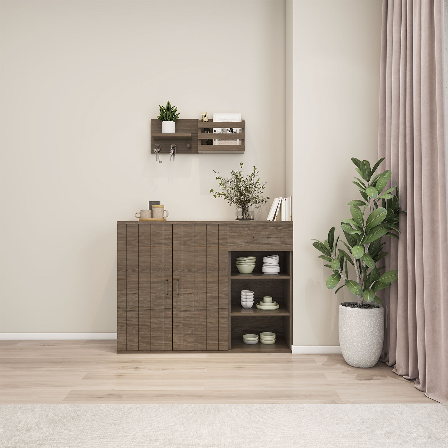 双门单抽餐边柜