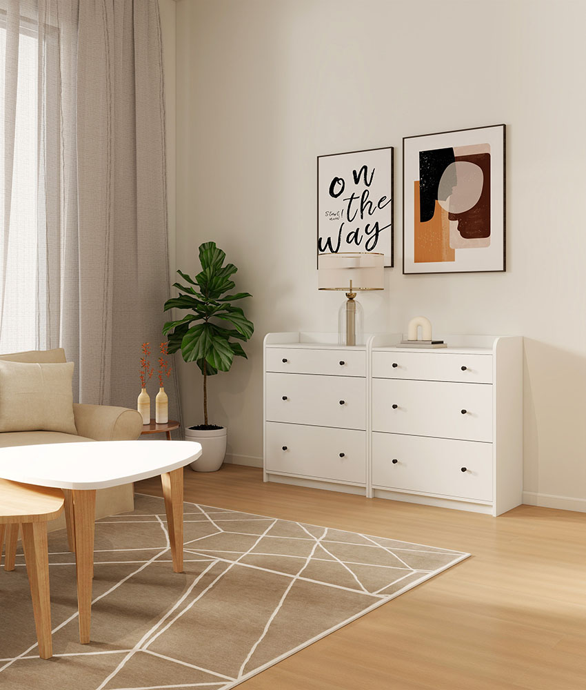 开放式衣柜三抽屉